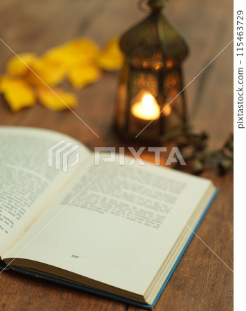 燭光讀書圖片 115463729