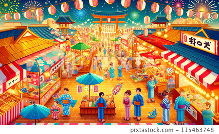Pastel nostalgic summer festival animation Pastel nostalgic summer festival animation 115463748