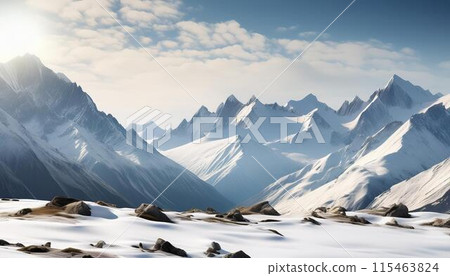 [寫實風景] 壯麗的雪山壁紙 115463824