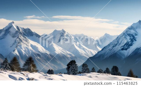 [寫實風景] 壯麗的雪山壁紙 115463825