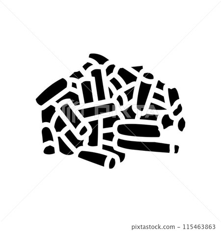 fuel wood pellets glyph icon vector illustration fuel wood pellets glyph icon vector illustration 115463863