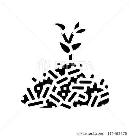 eco friendly wood pellets glyph icon vector illustration eco friendly wood pellets glyph icon vector illustration 115463876