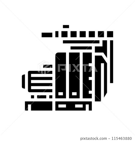 pressing wood pellets glyph icon vector illustration pressing wood pellets glyph icon vector illustration 115463880