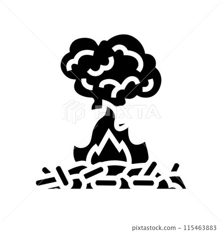 emissions wood pellets glyph icon vector illustration emissions wood pellets glyph icon vector illustration 115463883