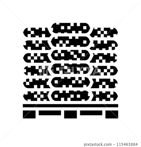 packaging wood pellets glyph icon vector illustration 115463884