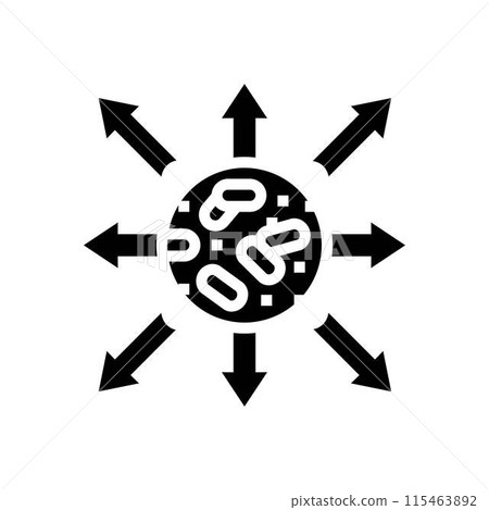 export wood pellets glyph icon vector illustration export wood pellets glyph icon vector illustration 115463892