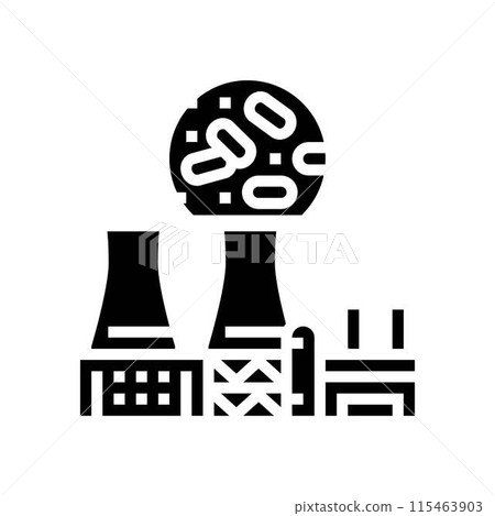 power station wood pellets glyph icon vector illustration power station wood pellets glyph icon vector illustration 115463903