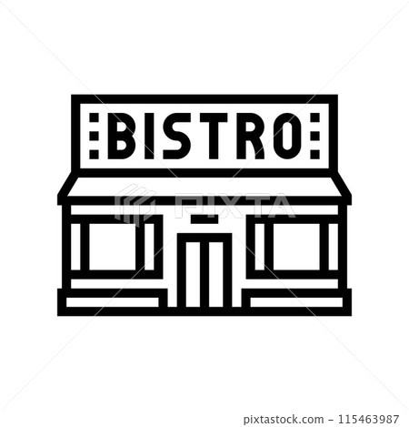 bistro street food cafe line icon vector illustration 115463987