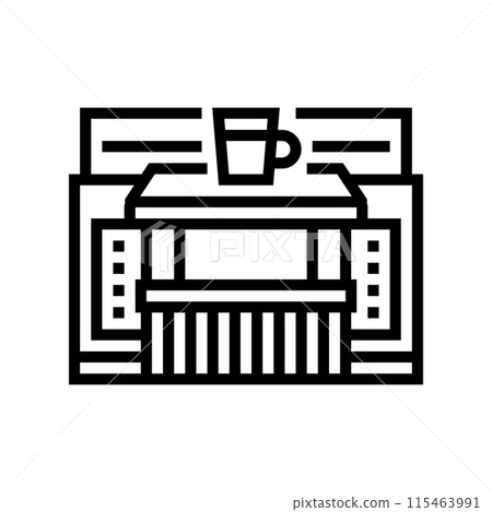 espresso bar street food cafe line icon vector illustration 115463991