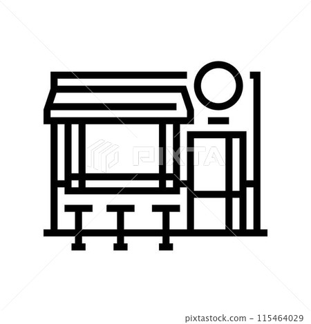 tapas bar street food cafe line icon vector illustration 115464029