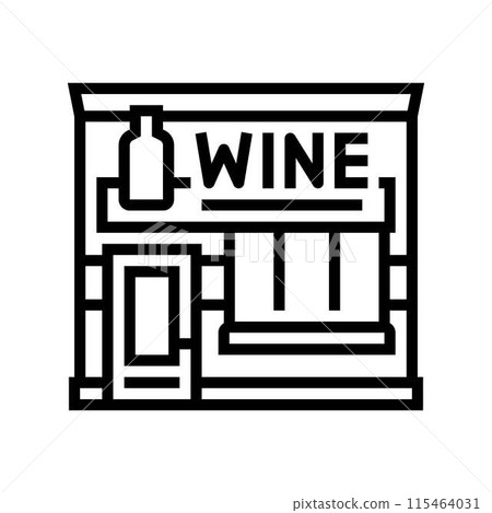 wine bar street food cafe line icon vector illustration 115464031