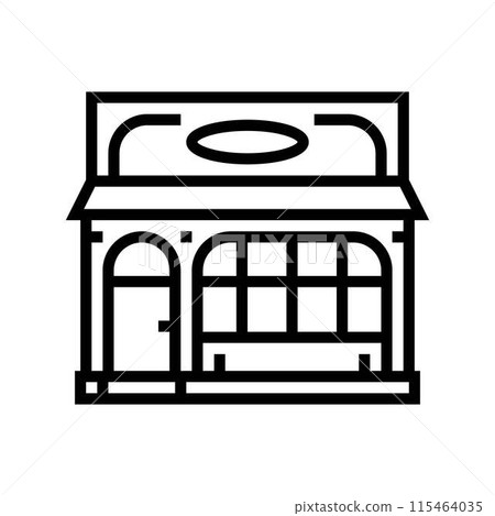 creperie street food cafe line icon vector illustration 115464035