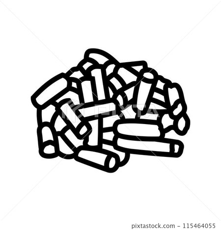 fuel wood pellets line icon vector illustration fuel wood pellets line icon vector illustration 115464055