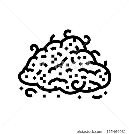 sawdust wood pellets line icon vector illustration sawdust wood pellets line icon vector illustration 115464081