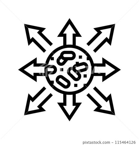 export wood pellets line icon vector illustration 115464126