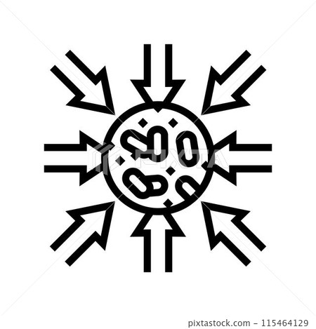 import wood pellets line icon vector illustration import wood pellets line icon vector illustration 115464129