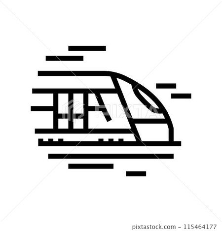 spiral staircase progress line icon vector illustration 115464177