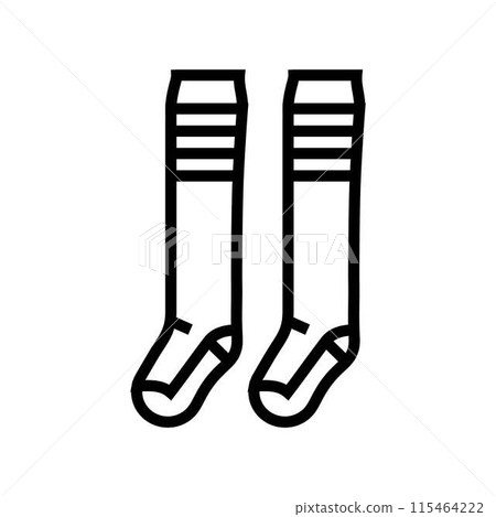 socks japanese school line icon vector illustration 115464222