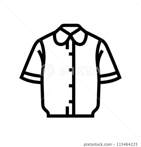 blouse japanese school line icon vector illustration blouse japanese school line icon vector illustration 115464225