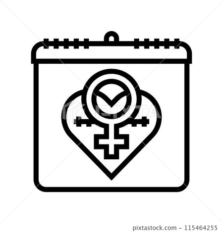 zero tolerance for female genital mutilation line icon vector illustration 115464255