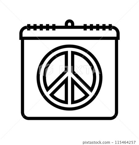 non violence international day line icon vector illustration 115464257