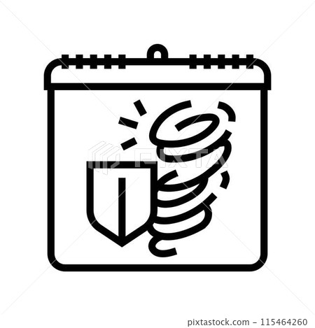 disaster reduction international day line icon vector illustration disaster reduction international day line icon vector illustration 115464260