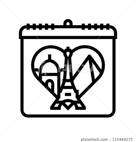 monuments sites international day line icon vector illustration monuments sites international day line icon vector illustration 115464275