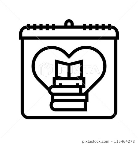 literacy international day line icon vector illustration literacy international day line icon vector illustration 115464278