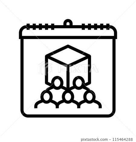 cooperatives international day line icon vector illustration 115464288