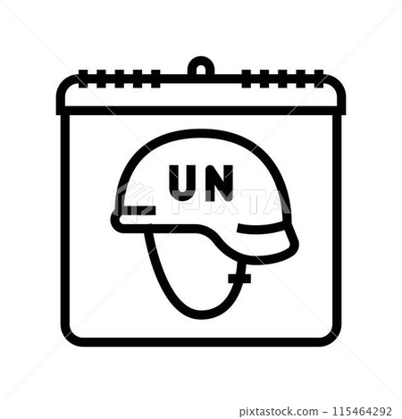 peacekeepers international day line icon vector illustration 115464292