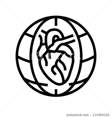 womens international day line icon vector illustration 115464320