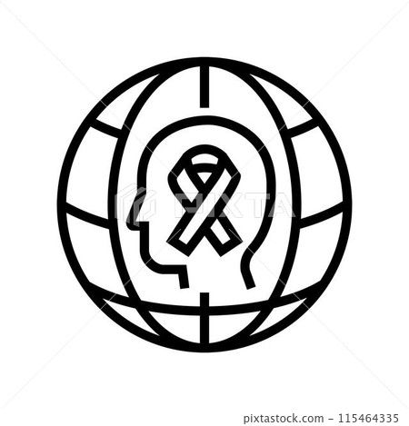 autism awareness world day line icon vector illustration 115464335