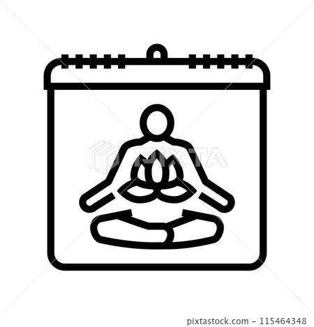 children international day line icon vector illustration 115464348