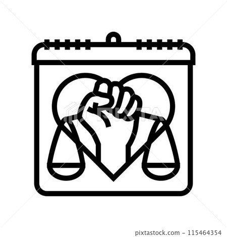 tolerance international day line icon vector illustration 115464354