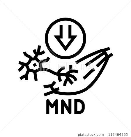 motor neuron diseases line icon vector illustration motor neuron diseases line icon vector illustration 115464365