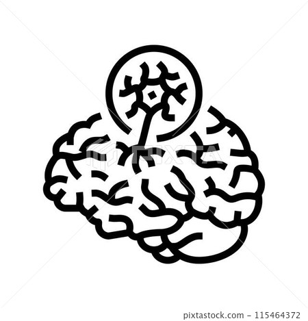 tay sachs disease line icon vector illustration 115464372