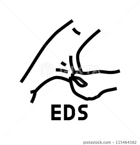 ehlers danlos syndrome disease line icon vector illustration ehlers danlos syndrome disease line icon vector illustration 115464382