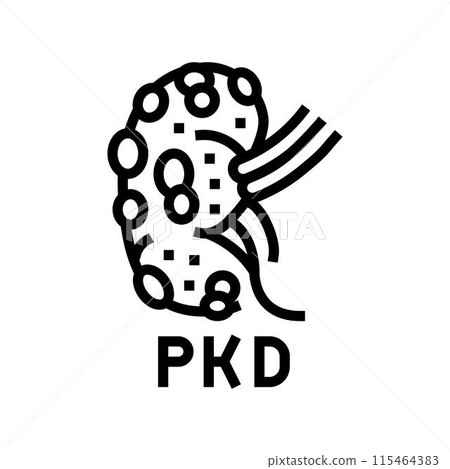 polycystic kidney disease line icon vector illustration polycystic kidney disease line icon vector illustration 115464383