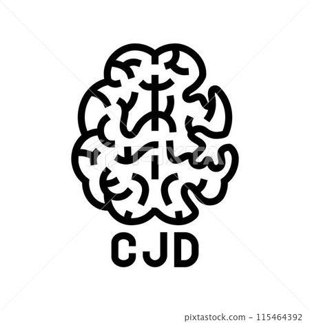 creutzfeldt jakob disease line icon vector illustration creutzfeldt jakob disease line icon vector illustration 115464392