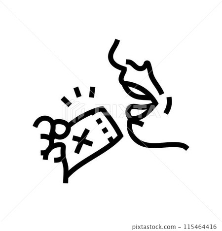 ingestion harmful substances line icon vector illustration ingestion harmful substances line icon vector illustration 115464416