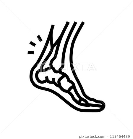 sprain household injury accident line icon vector illustration sprain household injury accident line icon vector illustration 115464489