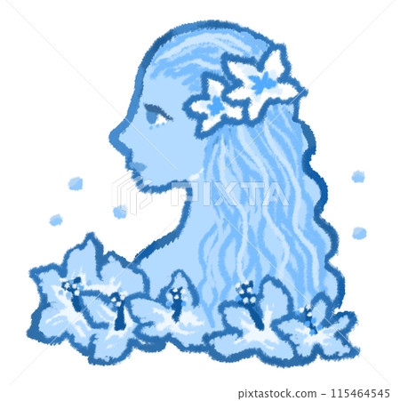 芙蓉花環繞的夏威夷美景 115464545