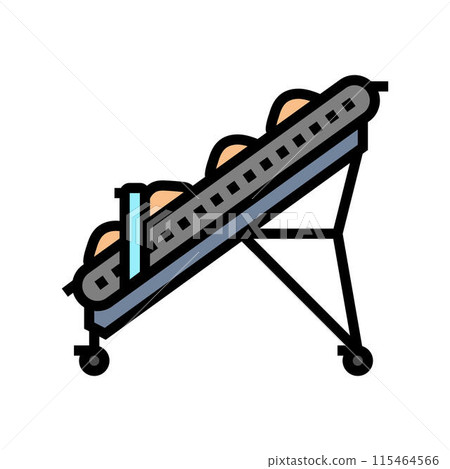 conveyor wood pellets color icon vector illustration conveyor wood pellets color icon vector illustration 115464566