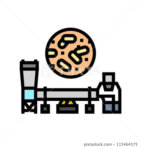 drying wood pellets color icon vector illustration drying wood pellets color icon vector illustration 115464575