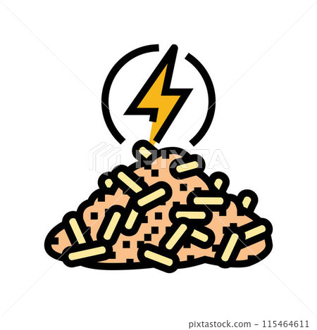 energy wood pellets color icon vector illustration energy wood pellets color icon vector illustration 115464611