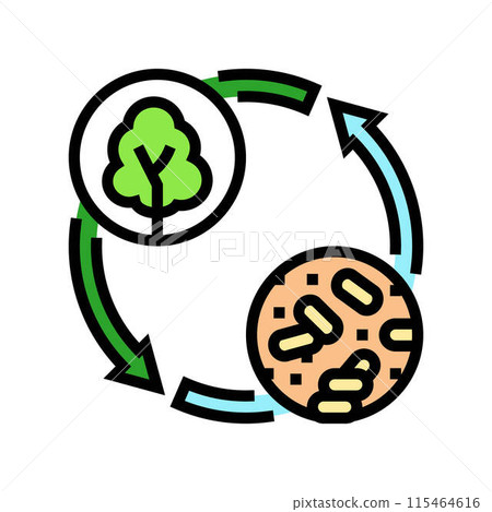 renewable wood pellets color icon vector illustration renewable wood pellets color icon vector illustration 115464616