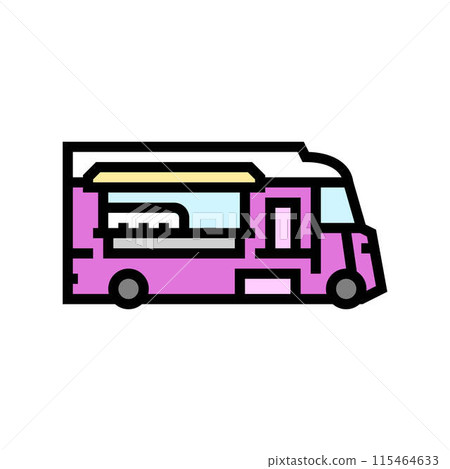food truck street cafe color icon vector illustration 115464633
