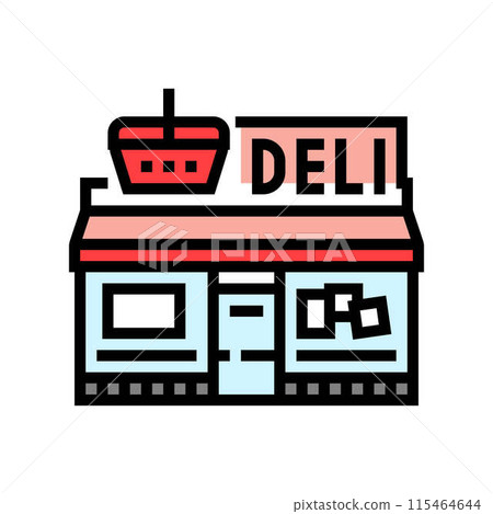 deli street food cafe color icon vector illustration deli street food cafe color icon vector illustration 115464644