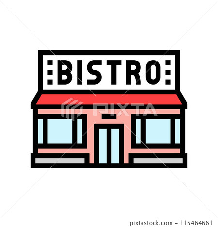 bistro street food cafe color icon vector illustration bistro street food cafe color icon vector illustration 115464661