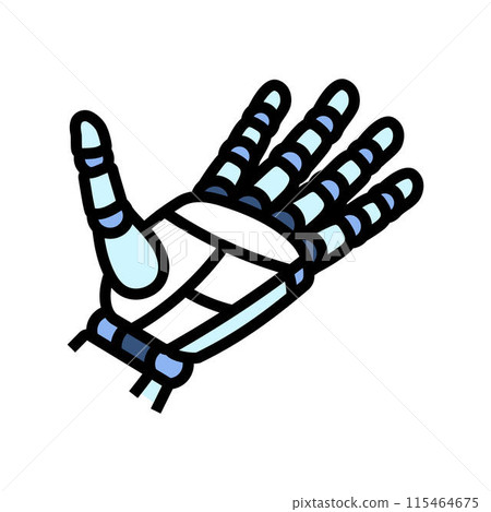 help robot hand gesture color icon vector illustration help robot hand gesture color icon vector illustration 115464675
